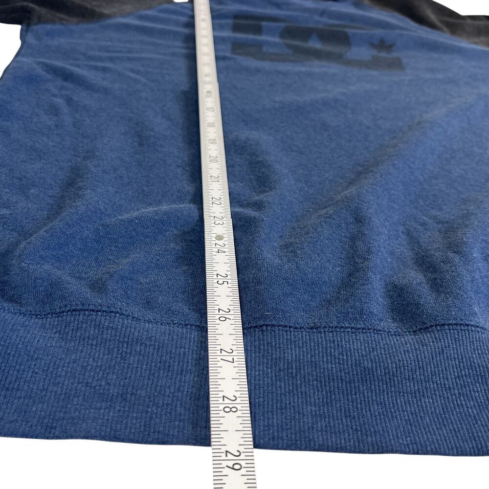 DC Shoes Crewneck Sweatshirt Mens Large Blue Grey Fleece Pullover Skate Logo L - Picture 7 of 8